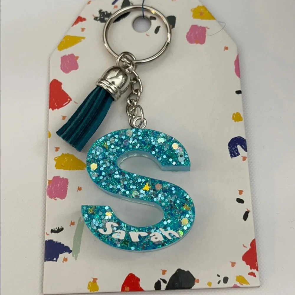 Sarah‎ S glitter resin keychain